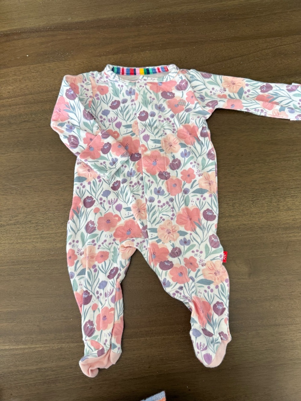 Magnetic Me Pink & Purple Floral Footed One-Piece